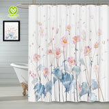 CY-SC-008 100% Polyester Waterproof Leaf Vine Printing Shower Curtain