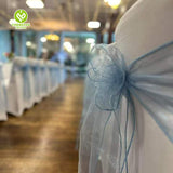 CY-SASH-013 Organza Flower Chair Sash