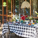 CY-TAB-028 Outdoor Family Dinner Gingham Checker Tablecloth