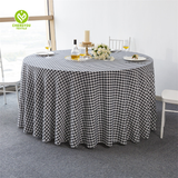 Wholesale Round Red Black Checkered Tablecloths Party Decorative Hotel Restaurant Round Table Cloths