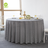 Wholesale Round Red Black Checkered Tablecloths Party Decorative Hotel Restaurant Round Table Cloths