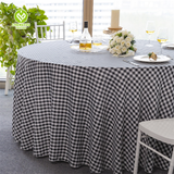 Wholesale Round Red Black Checkered Tablecloths Party Decorative Hotel Restaurant Round Table Cloths