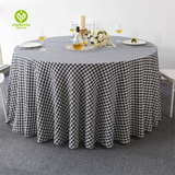 Wholesale Round Red Black Checkered Tablecloths Party Decorative Hotel Restaurant Round Table Cloths