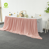 100% Polyester Chiffon Tutu Tulle Table Skirt for Rectangle Round Tables Wedding Birthday Party