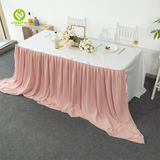 100% Polyester Chiffon Tutu Tulle Table Skirt for Rectangle Round Tables Wedding Birthday Party