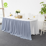 chiffon table skirt roll buffet table skirting whole sale fitted table skirts