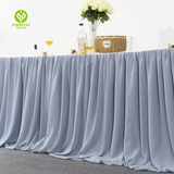 chiffon table skirt roll buffet table skirting whole sale fitted table skirts