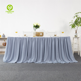 chiffon table skirt roll buffet table skirting whole sale fitted table skirts