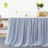 chiffon table skirt roll buffet table skirting whole sale fitted table skirts