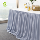 chiffon table skirt roll buffet table skirting whole sale fitted table skirts