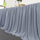 chiffon table skirt roll buffet table skirting whole sale fitted table skirts