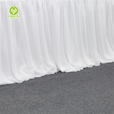 Wholesale spandex polyester chiffon pleated wedding tulle table skirting for birthday party