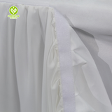 Wholesale spandex polyester chiffon pleated wedding tulle table skirting for birthday party