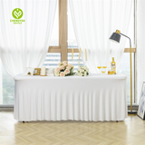 Classic Modern Polyester Spandex Table Cloth Table Skirts for Events Party Tablecloth