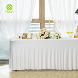 Classic Modern Polyester Spandex Table Cloth Table Skirts for Events Party Tablecloth