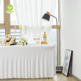 Classic Modern Polyester Spandex Table Cloth Table Skirts for Events Party Tablecloth