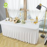 Classic Modern Polyester Spandex Table Cloth Table Skirts for Events Party Tablecloth