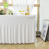 Classic Modern Polyester Spandex Table Cloth Table Skirts for Events Party Tablecloth