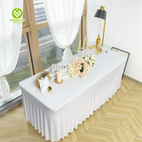 Classic Modern Polyester Spandex Table Cloth Table Skirts for Events Party Tablecloth