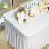 Classic Modern Polyester Spandex Table Cloth Table Skirts for Events Party Tablecloth