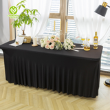 Black Tablecloth Polyester Table Cover For Dining Table Buffet Parties