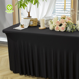 Black Tablecloth Polyester Table Cover For Dining Table Buffet Parties