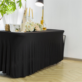 Black Tablecloth Polyester Table Cover For Dining Table Buffet Parties