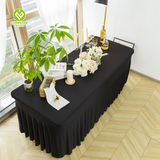 Black Tablecloth Polyester Table Cover For Dining Table Buffet Parties