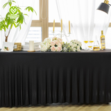 Black Tablecloth Polyester Table Cover For Dining Table Buffet Parties