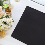 Custom Black 100% Polyester Dinner Napkin Cloth Table Napkin for Restaurant