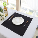 Custom Black 100% Polyester Dinner Napkin Cloth Table Napkin for Restaurant