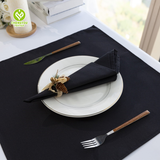 Custom Black 100% Polyester Dinner Napkin Cloth Table Napkin for Restaurant