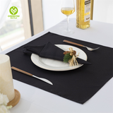 Custom Black 100% Polyester Dinner Napkin Cloth Table Napkin for Restaurant