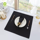 Custom Black 100% Polyester Dinner Napkin Cloth Table Napkin for Restaurant