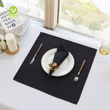 Custom Black 100% Polyester Dinner Napkin Cloth Table Napkin for Restaurant