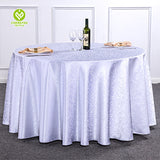 CY-TAB-008 Round Table Cloth Polyester Jacquard Tablecloth Tablecloth Wedding Banquets Party Circular Meeting Tablecloth