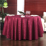 CY-TAB-008 Round Table Cloth Polyester Jacquard Tablecloth Tablecloth Wedding Banquets Party Circular Meeting Tablecloth