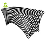 CY-TAB-023 Spandex Printing Tablecloth Wedding Event Patio Table Decorations Elastic Fabric Stretch Table Covers