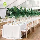 CY-TAB-024 White Round Tablecloth with Floral Lace Table Linens Wedding Party Events Decorations Dining