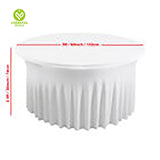 CY-TAB-019 Round Tablecloth Spandex Table Skirts, Spandex Round Table Cloth, Wrinkle Free Round Table Clothes Covers