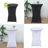 CY-TAB-021 Ruffle Cocktail Spandex Pleated Table Cover